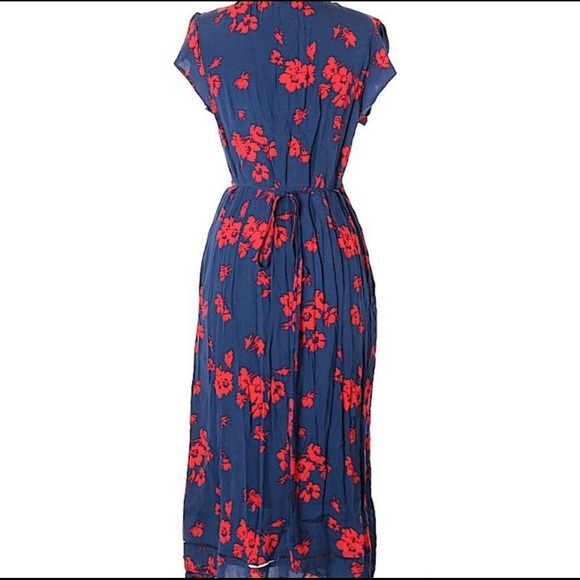 Flower Midi Wrap Dress - Picture 2 of 4